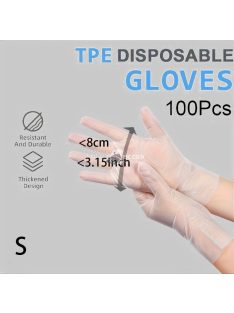   100db Eldobható Latex Kesztyű Higiéniai Használatra, 100db-S