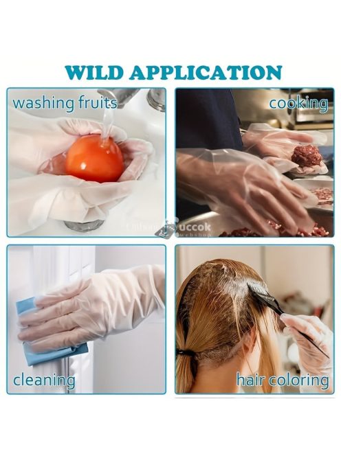 100db Eldobható Latex Kesztyű Higiéniai Használatra, 100db-S