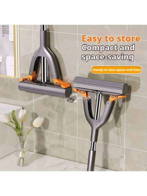 Joybos Kompakt Mini Felmosó Készlet 2 Cserélhető Szivacsfejjel, Könnyű Tisztításhoz