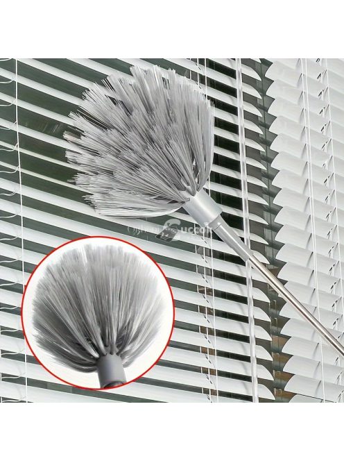 Pókháló eltávolító teleszkópos rúddal, könnyen használható mennyezeti sarkokhoz és magas helyekhez