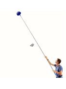 Pókháló eltávolító teleszkópos rúddal, könnyen használható mennyezeti sarkokhoz és magas helyekhez