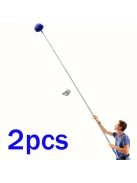 Pókháló eltávolító teleszkópos rúddal, könnyen használható mennyezeti sarkokhoz és magas helyekhez