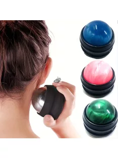   Görgős masszázslabda, önmasszírozó eszköz izomlazításhoz, Kék színben