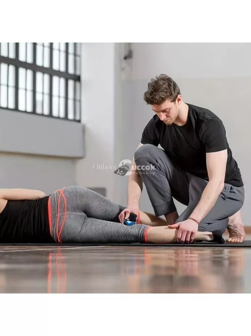 Görgős masszázslabda, önmasszírozó eszköz izomlazításhoz, Kék színben