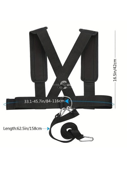 Erősítő szán visszahúzó övvel, fitnesz-ellenállás edzőpánt, gyorsaság és agility edző övvel