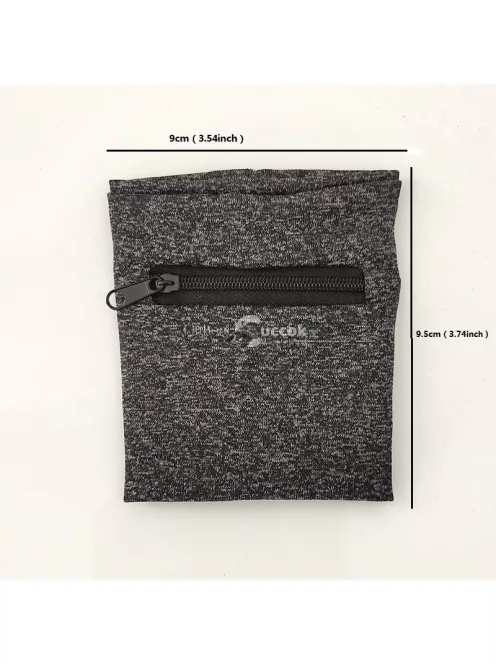 Stílusos Uniszex Szürke Csuklószorító Tároló Rekesszel Edzőteremhez, Futáshoz és Kerékpározáshoz