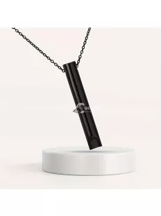   Nyugtató légző nyaklánc, szorongás- és stresszcsökkentő acél színű ékszer