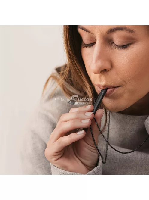 Nyugtató légző nyaklánc, szorongás- és stresszcsökkentő acél színű ékszer