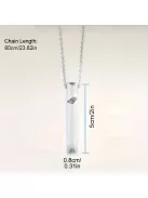 Nyugtató légző nyaklánc, szorongás- és stresszcsökkentő acél színű ékszer