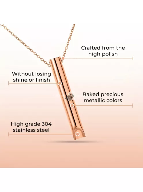 Nyugtató légző nyaklánc, szorongás- és stresszcsökkentő acél színű ékszer