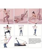 Pilates Rúd Szalaggal - Rózsaszín, Otthoni Edzéshez és Jógához