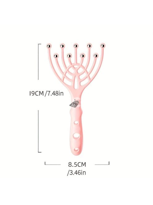 Fej masszírozó és fejbőr vakaró eszköz Rózsaszín színben