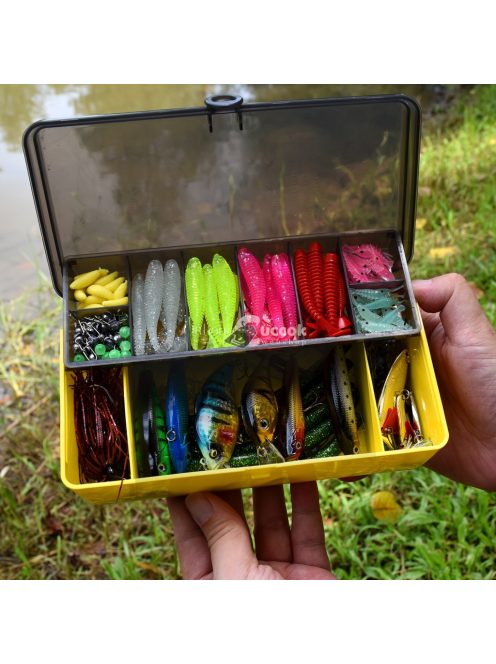 Komplett Horgászfelszerelés Készlet 360 Db-os Csali Készlet Horgászathoz és Halászathoz