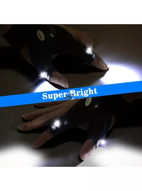 1 pár LED Világítós Kesztyű Zseblámpa Funkcióval