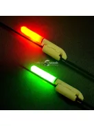 Elektronikus horgászbot világító úszóbot-lámpa, lítium akkumulátoros LED világítás, 2 zöld fény, 1 lyukú kivitel