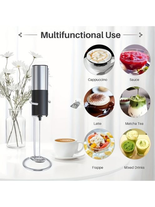 Gyors és egyszerű elektromos tejhabosító kávékészítéshez és italokhoz