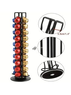   Forgatható Nespresso Kávékapszula Tartó Állvány - Praktikus Tárolási Megoldás Nespresso Kapszulákhoz