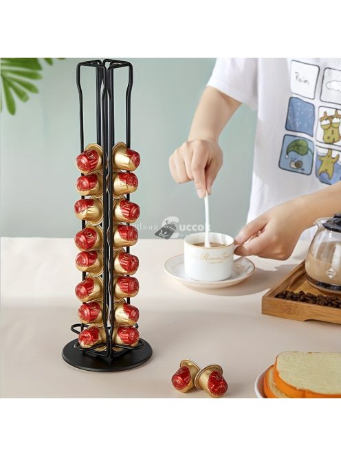 Forgatható Nespresso Kávékapszula Tartó Állvány - Praktikus Tárolási Megoldás Nespresso Kapszulákhoz