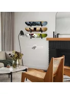 Akril falra szerelhető gördeszka és snowboard kihelyező állvány – vízszintes tartó rendszer