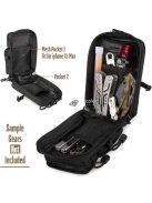 Tartós fekete taktikai táska EDC szerszámok és barkács kellékek tárolására