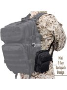 Tartós fekete taktikai táska EDC szerszámok és barkács kellékek tárolására