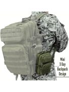 Tartós fekete taktikai táska EDC szerszámok és barkács kellékek tárolására