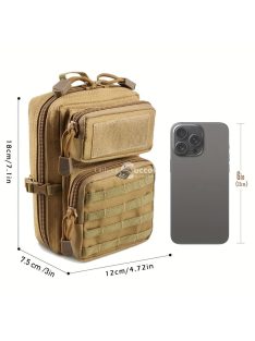   Tartós fekete taktikai táska EDC szerszámok és barkács kellékek tárolására