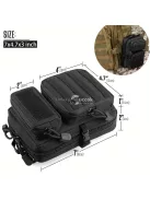 Tartós fekete taktikai táska EDC szerszámok és barkács kellékek tárolására