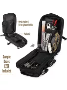 Tartós fekete taktikai táska EDC szerszámok és barkács kellékek tárolására