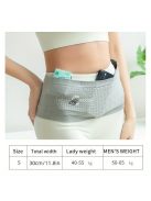 Varrat nélküli kötött sport deréktáska Fekete - L méret, kényelmes viselet futáshoz és edzéshez