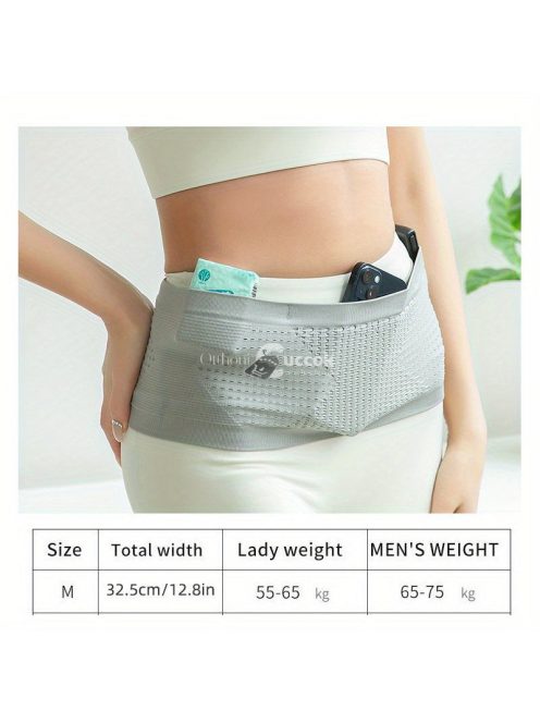 Varrat nélküli kötött sport deréktáska Fekete - L méret, kényelmes viselet futáshoz és edzéshez