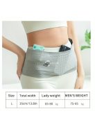 Varrat nélküli kötött sport deréktáska Fekete - L méret, kényelmes viselet futáshoz és edzéshez