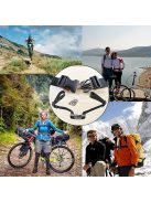 Fekete Hátizsák és Mellkasi Táska Heveder Kényelmes Rögzítéssel