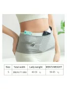 Többfunkciós, légáteresztő deréktáska szabadtéri sportokhoz és fitneszhez, Fekete színű, S méretű