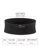 Többfunkciós, légáteresztő deréktáska szabadtéri sportokhoz és fitneszhez, Fekete színű, S méretű