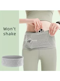   Többfunkciós, légáteresztő deréktáska szabadtéri sportokhoz és fitneszhez, Fekete színű, S méretű