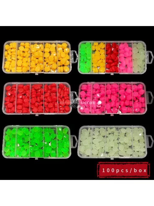 100db Puha Szilikon Horgászcsali Kukoricaszem Kialakítással a Hatékony Horgászatért