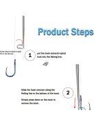 Rozsdamentes Acél Horog Eltávolító és Gyors Lekapcsoló Eszköz Horgászathoz, Fekete