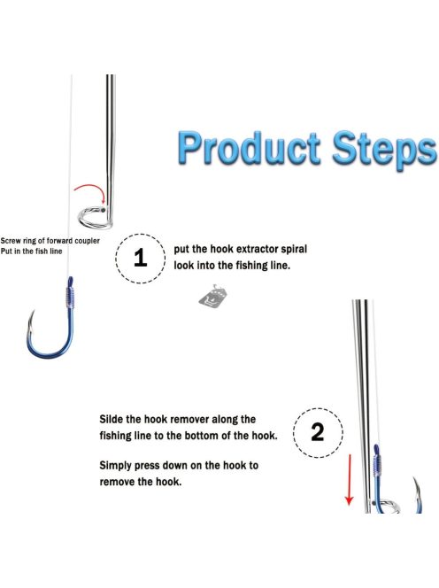 Rozsdamentes Acél Horog Eltávolító és Gyors Lekapcsoló Eszköz Horgászathoz, Fekete