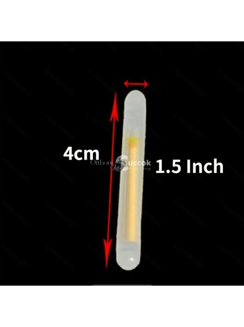20 db fluoreszkáló világító fénypálcika éjszakai horgászathoz, 4,5 mm – növelje a fogást hatékonyan