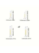 20 db fluoreszkáló világító fénypálcika éjszakai horgászathoz, 4,5 mm – növelje a fogást hatékonyan