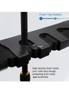   Falra szerelhető vízszintes horgászbot tároló állvány, 2 db-os készlet
