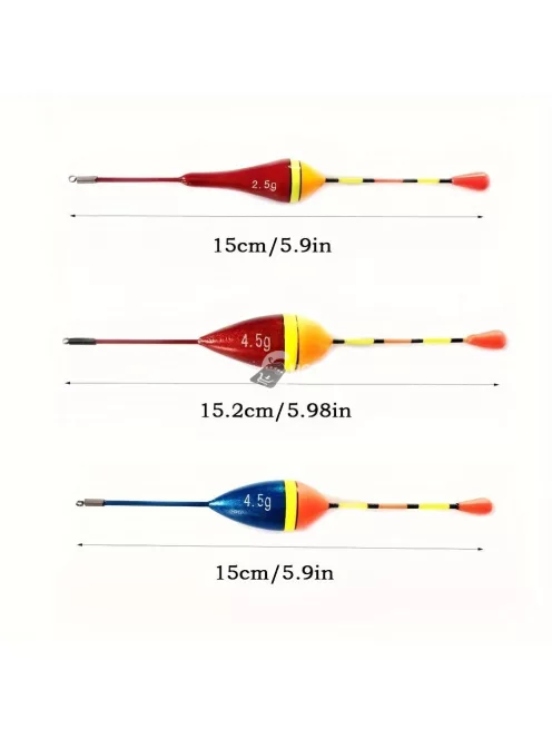 10 Darabos Vegyes Méretű Horgász Úszó Készlet