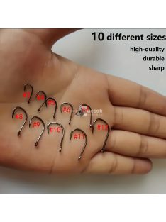   100db Vegyes Méretű Horgász Horog Készlet - Többféle Halászati Igényhez