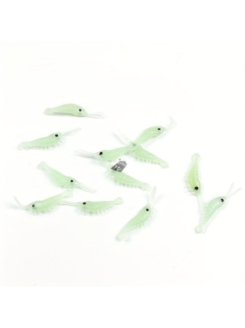 50db Puha Világító Garnéla Horgászcsali Éjszakai Horgászathoz