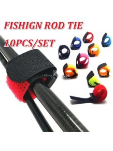   10db horgászbot rögzítő pánt - Praktikus botösszefogó és szállítást segítő eszköz horgászoknak