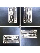 1db zsebméretű rozsdamentes acél multifunkciós túlélő szerszámkártya