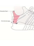 Sarokpárna cipőkhöz, öntapadó szürke szivacsbetétek - 2 db a kényelmes viseletért