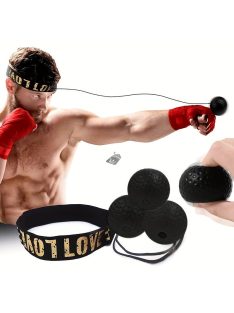   Bokszolói Készségeket Fejlesztő Fejpánt Labdával, Fekete Színben