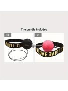 Bokszolói Készségeket Fejlesztő Fejpánt Labdával, Fekete Színben